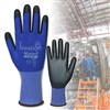 BASTION MATARO BLUE NYLON GLOVE 18G BLK POLYURET