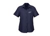 AUS FACILITES GROUP BIZ COLLECTION LADIES PLAIN OAIS SHORT SLEEVE SHIRT WITH LOGO