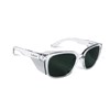 BOLLE STKS 410 SAFETY GLASSES POLARIZED SMOKE LENS WITH CLEAR FRAME