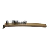 OLDFIELD WIRE BRUSH BRASS WOODEN HANDLE