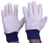 COTTON DRILL BLUE CUFF GLOVES MENS