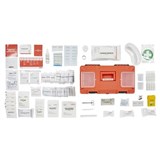 MEDIQ ESSENTIAL FIRST AID KIT WORKPLACE RESPONSE PLASTIC TACKLE BOX 125 PERSONS LOW RISK
