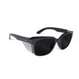 BOLLE STKS 410 PLATINUM SAFETY GLASSES SMOKE LENS WITH BLACK GLOSS FRAME
