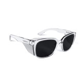 BOLLE STKS 410 PLATINUM SAFETY GLASSES SMOKE LENS WITH CLEAR FRAME